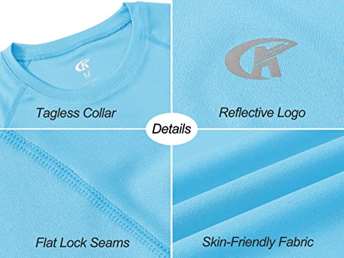 Boy's Rash Guard Swim Shirt Long Sleeve Upf 50+ Sun Protection Hiking Shirts Youth Quick Dry Fishing Tees Skyblue M #TOP2