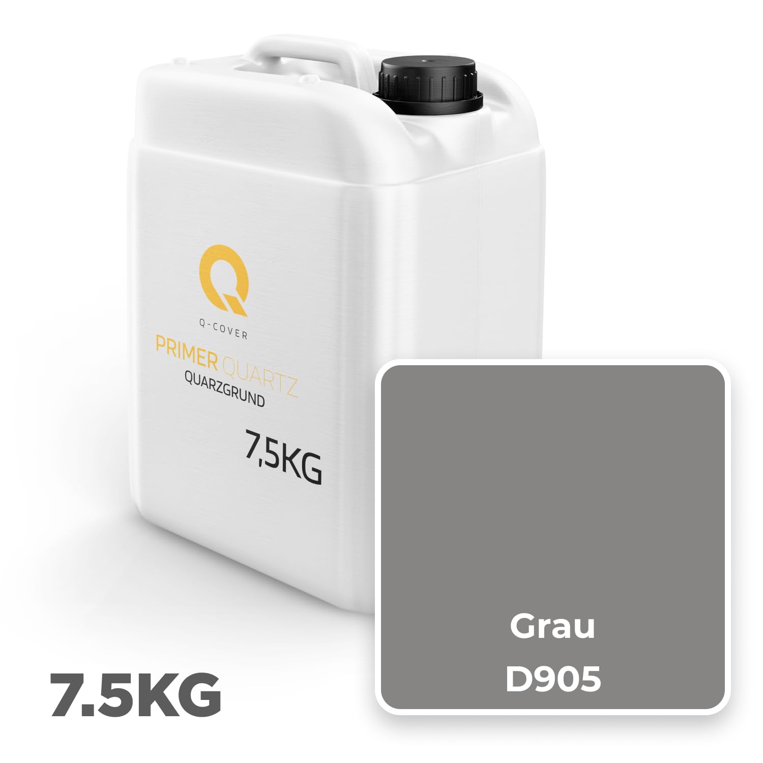 Quarzgrund für Dekorativer Putz mit Mica Grau D905 7,5KG | Acrylatdispersion Grundiermittel Innen & Außen für Wände und Decken Grundierung Schutz Mosaikputz ca. 0,3-0,4 KG/m2