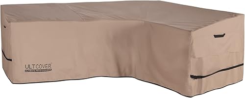 ULTCOVER Funda impermeable para sofá de patio en forma de L orientada a la derecha, para muebles seccionales de 4 plazas, 85 x 58 pulgadas de ancho
