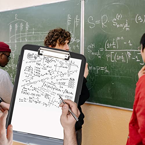 Pechor 6 Pack Clipboard with Storage A4 Plastic Clipboards Folder with Separate Pen Compartment, Clip Board Ideal for School, Office, Medical Personnel, Side-Opening (Black) - Image 3