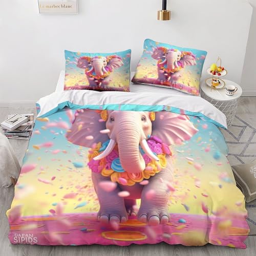 GlimGlam.ai_a_stunning_Mignon_fluffy_fat_elephant_valentinesday_h_e79bc4f1-4829-426d-bc1c-dbd68bfd2ad1 Parure De Lit Adulte 3D Imprimé Housse De Couette 3 Pièces Microfibre Ensemble De Literie Avec Fe