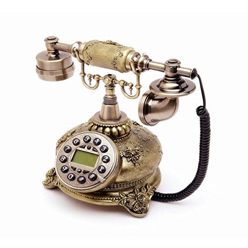 Image of TelPal Corded Antique Style Push Button Home Telephone Set, Old Fashion Phone Set, Best Gift for Home Decor