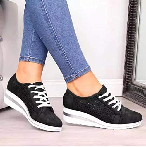 Comfy - Elegant Orthopedic & Extremely Soft Shoes Women Slip On Trainers Sneakers Pumps Ladies Breathable Comfy Loafers (Black,6)