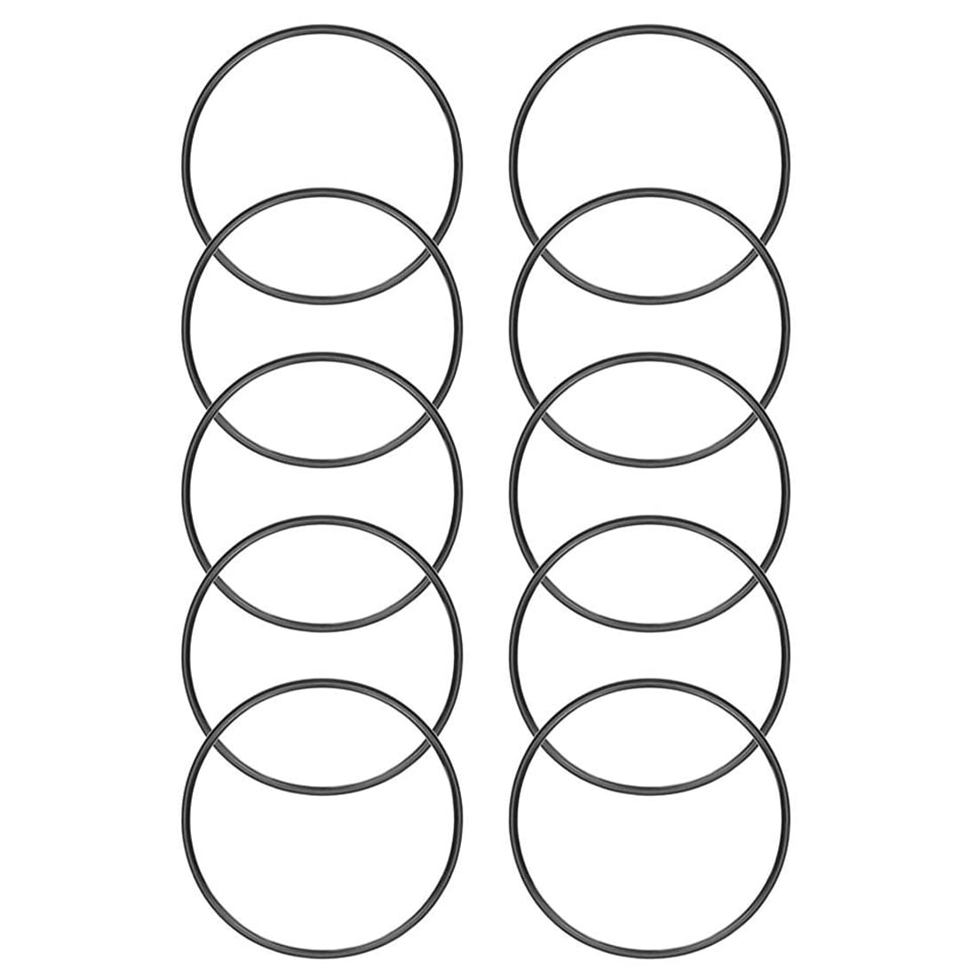 ROWORKX 10Pcs Nitrile Rubber O-Rings - 43mm OD x 40mm ID x 1.5mm Width Sealing Gaskets for Hose, Faucet, Plumbing, Automotive and General Repair Applications — image 1