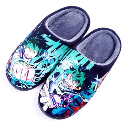 WANHONGYUE Anime My Hero Academia Pantuflas Hombre Mujer Invierno Cálido Suave Zapatillas de Casa Antideslizantes Zapatos para Interiores Exteriores deku 38-39 EU | Ya disponible en tu tienda friki favorita! En mundofriki.es!