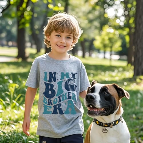 Big Brother Shirt for Toddler Baby Boy Big Bro Announcement T-Shirt Graphic Tee Short Sleeve Shirt3