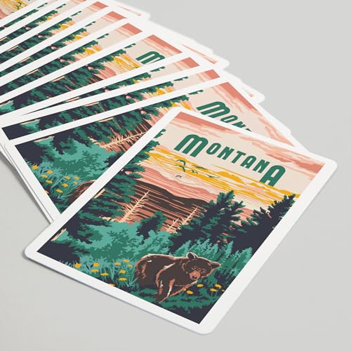 Baraja de 52 cartas tamaño póker Lantern Press Montana miniatura 5