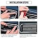 PYHLVCLF 20 Pieces Universal Car Air Conditioner Vent Trim Decoration Strip Accessories, Waterproof Flexible Shiny Auto Car Interior Accessories for All Air Vent Outlets