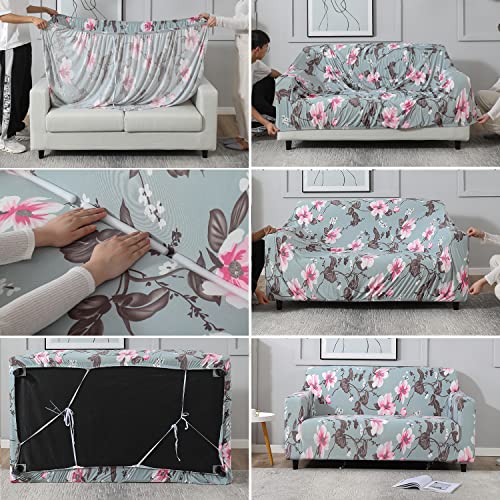 Image of HOKIPO Stretchable Elastic Couch Cover 3 Seater (AR-4095-D24)