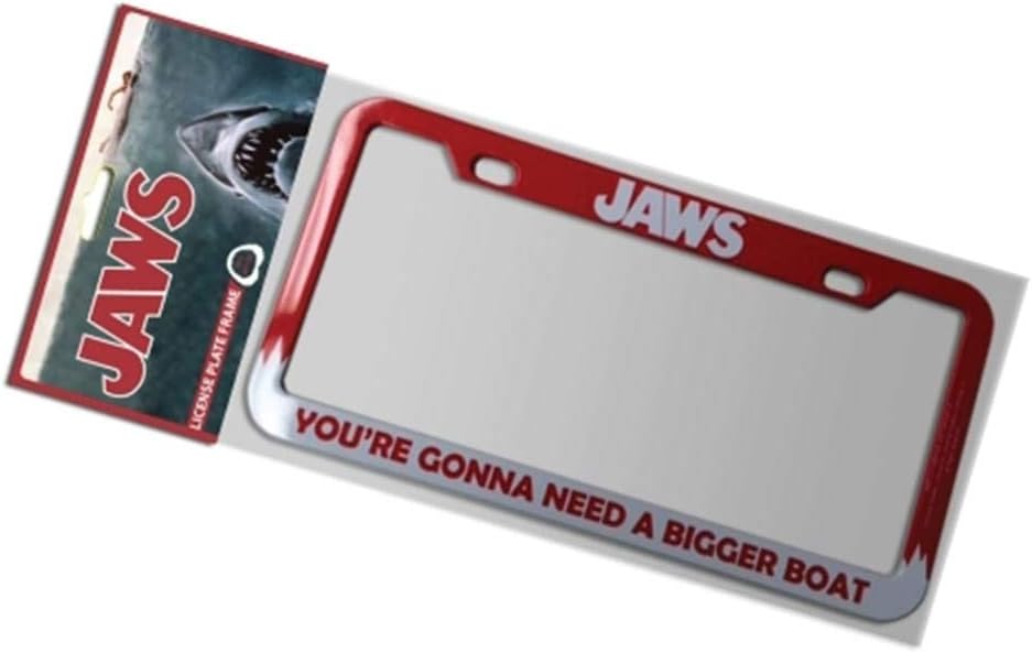 Factory Entertainment Jaws - Gonna Need A Bigger Boat License Plate Frame,Red