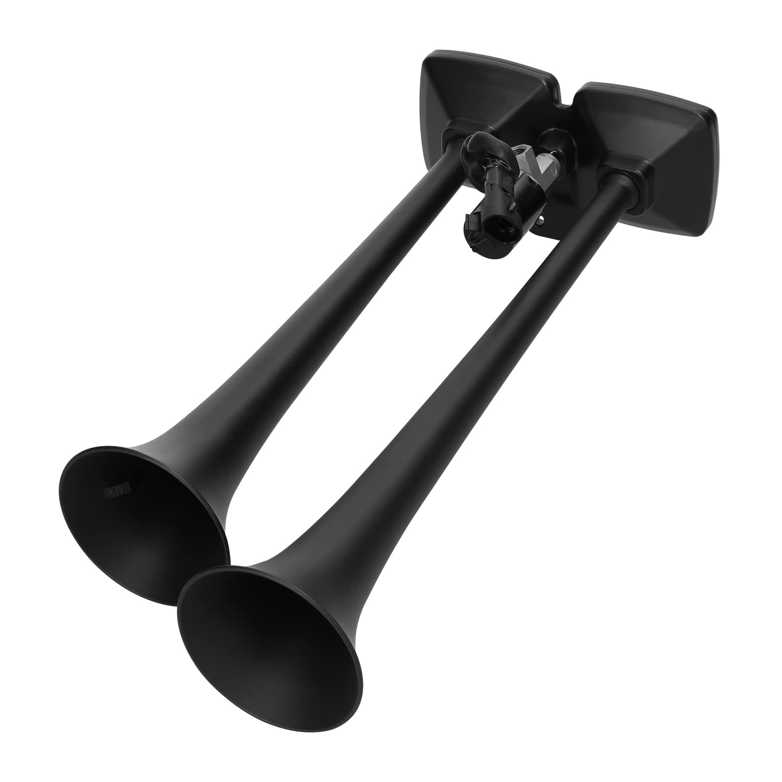 Wakects 150dB Elektrohorn Doppeltröte Luftfanfare Lauter Sound 12-24V mit Magnetventil für Auto LKW Wohnmobil Marine Boot Motorrad