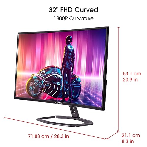 Sceptre C325B-FWD240 Curved 32 Inch Fhd 1080P Gaming Monitor Up To 240Hz 1Ms 99% Srgb Amd Freesync Premium Build-In Speakers thumb #2