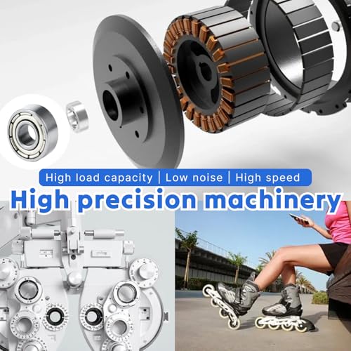 50 Stück 693ZZ Mini Kugellager, Präzisions-Rillenkugellager (3x8x4 mm), Doppelt Abgeschirmte Kugellagers aus Kohlenstoffstahl, Ball Bearings für Skateboards, Trolleys, Elektromotoren und Mehr