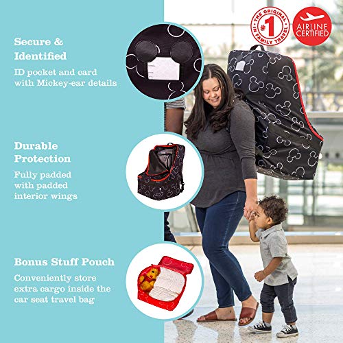J.l. Childress Disney Baby Ultimate Premium Backpack Padded Car Seat Travel Bag - Car Seat Gate Check Bag - Fits All Car Seats & Booster Seats - Mickey Mouse #TOP1