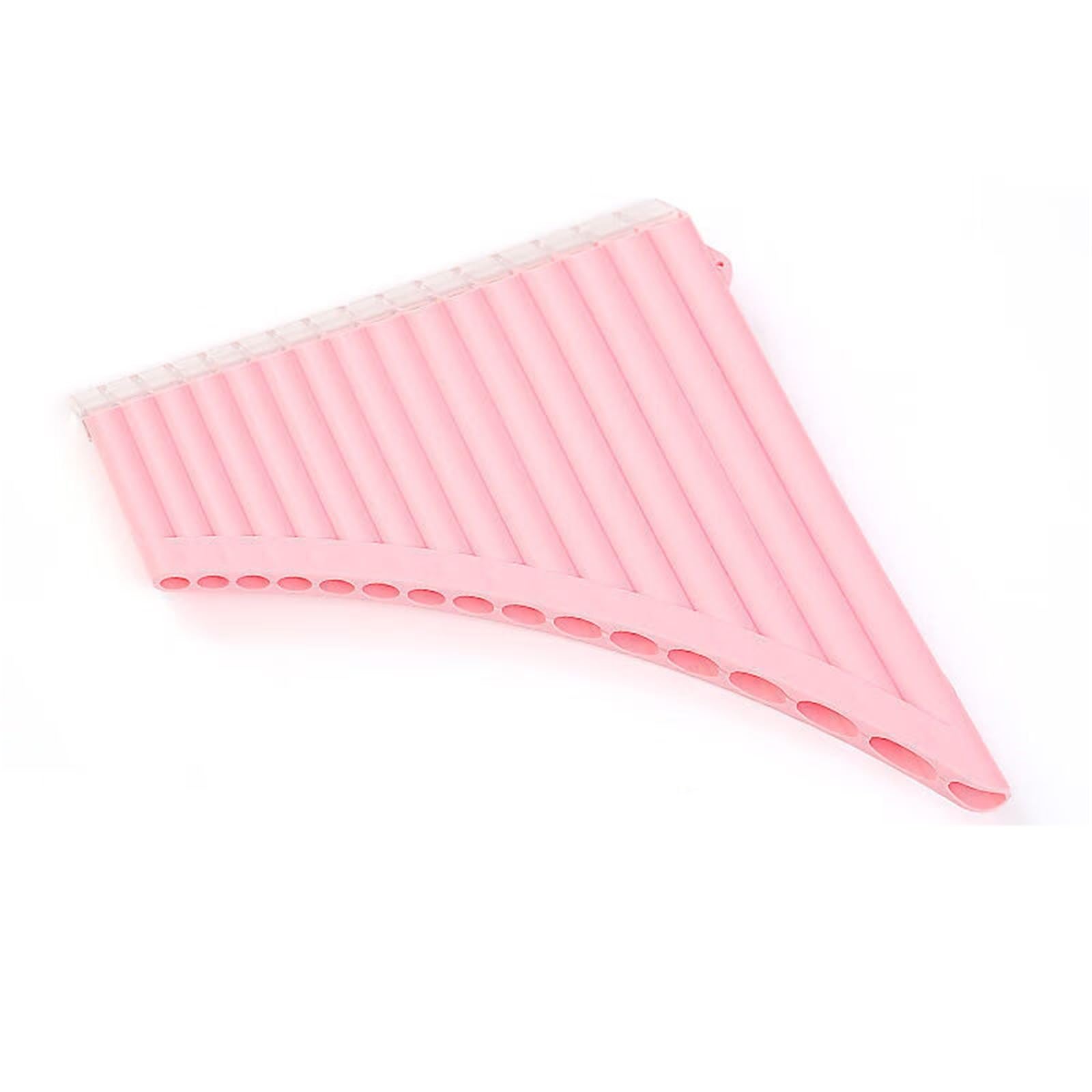 Flûte Pan Adultes 16 Pipe C Key Panpipes Guide Du Débutant Pour Jouer Des Instruments De Musique Traditionnels Chinois(Pink)