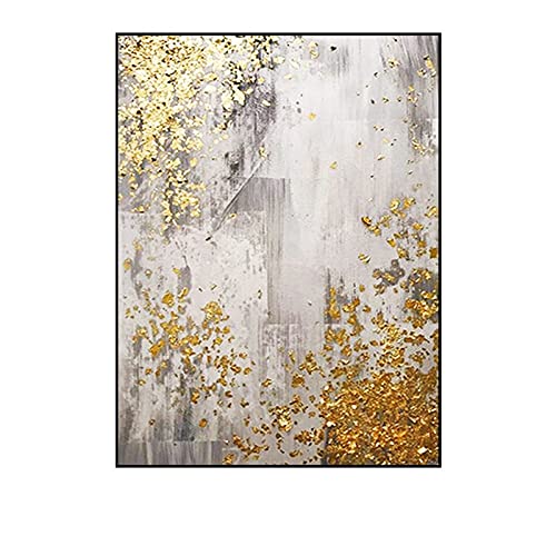 Quadri Astratti Dipinti A Mano,Stile Creativo Abbellimento Lamina D'Oro Grigio Texture Verticale Grandi Dipinti Ad Olio Arte Moderna Opera D'Arte Astratta Tela Wall Art Dipinti Soggiorno Camera Da L