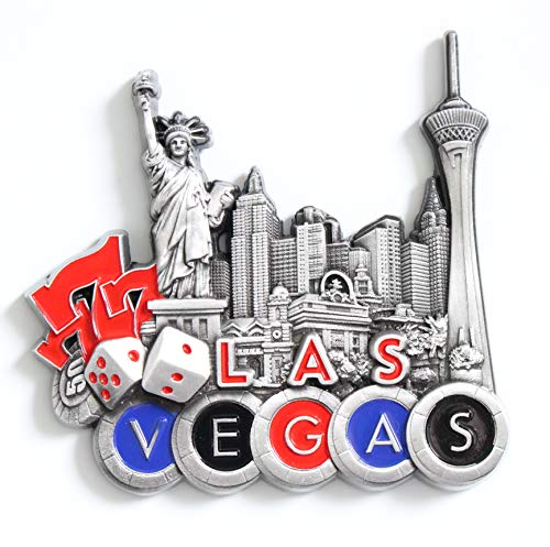 Imán decorativo rectangular de metal Las Vegas