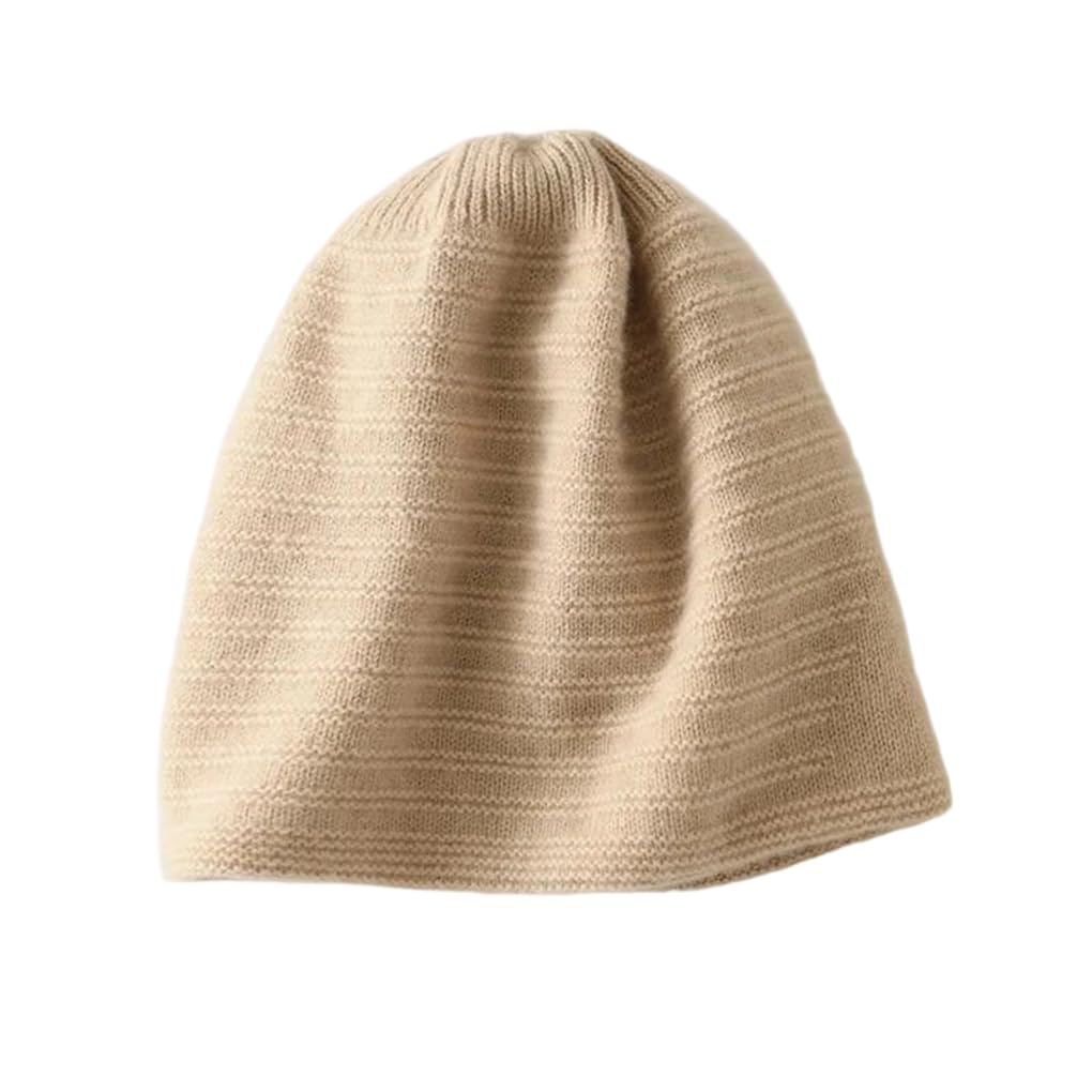 Bonnet en cachemire épais à enfiler avec bout renforcé anti-froid