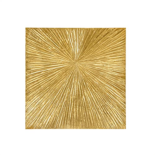 Madison Park Signature Sunburst Wall Art - Modern Resin Dimensional Radiant Color Hand Painted Home Décor Abstract Textured Gold 30" W X 30" H X 1.25" D #TOP2
