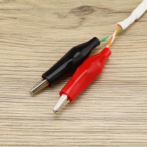 Image of SING F LTD 2 Sets Replacement Cables for Wire Tester LAN Network Test Cable 16cm Telephone Line Test Wire with Alligator Clips RJ11 RJ45 Plug