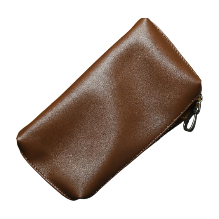 Genuine Leather Men Wristlet Clutch Phone Wallet Black Vintage Purse Handbag Travel Essentials