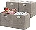 Produktbild Posprica Faltbare Aufbewahrungsbox 6er-Set, Faltbox Organizer, RegalkorbSpielzeug Kiste(28 x 28 x 28 cm) 4er-Set,Kaffee