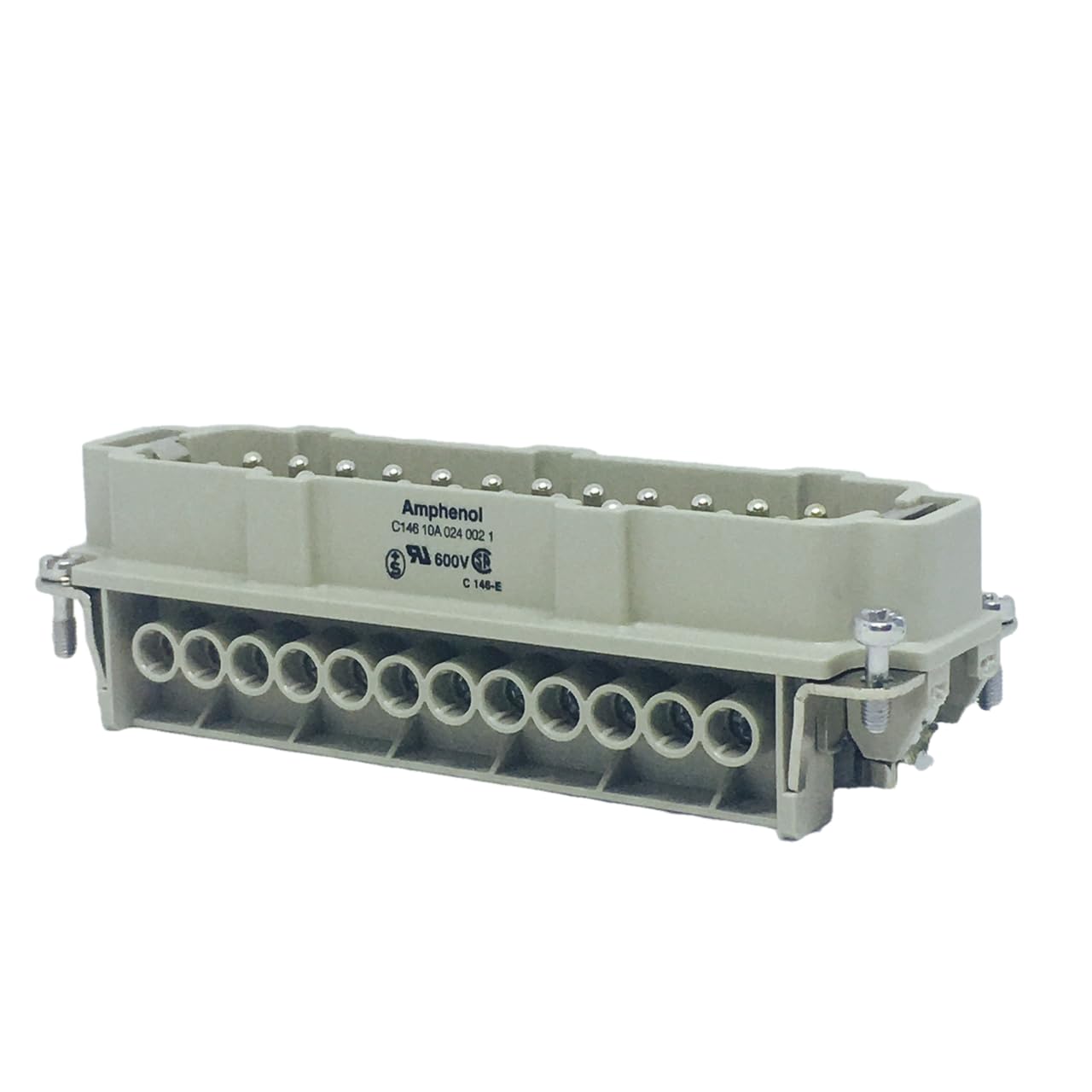 AVLIS-CO C14610A0240021 Conn Heavy-Duty Rectangular M 24Signal/1Ground POS Screw RA Panel Mount