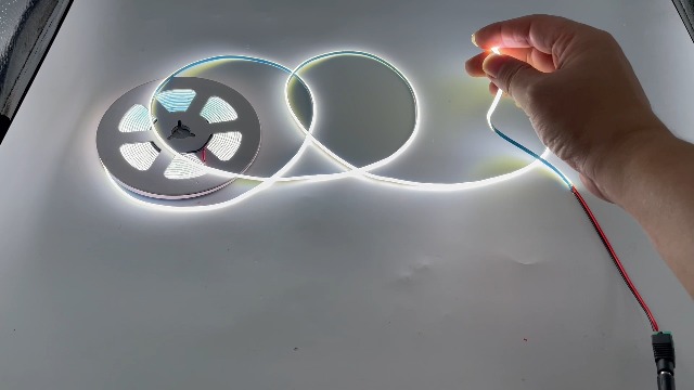 Image of New DC 12V /24V 3MM Thin PCB Premium High Brightness COB LED Strip Flexible High Density Chips CRI 90+ UHB Warm Natural White Light 5M (DC 12V, White Light 6000K)