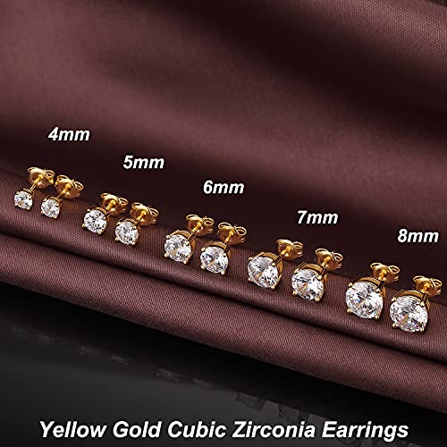 Pendientes de Plata 925 con Circonitas Hipoalergénicos para Orejas Sensibles de 4-8mm 5