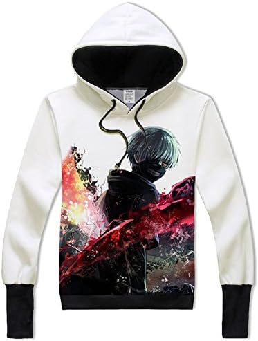 Tokyo Ghoul Hoodie Men's Women's Casual Anime Sweatshirt - Kaneki Ken