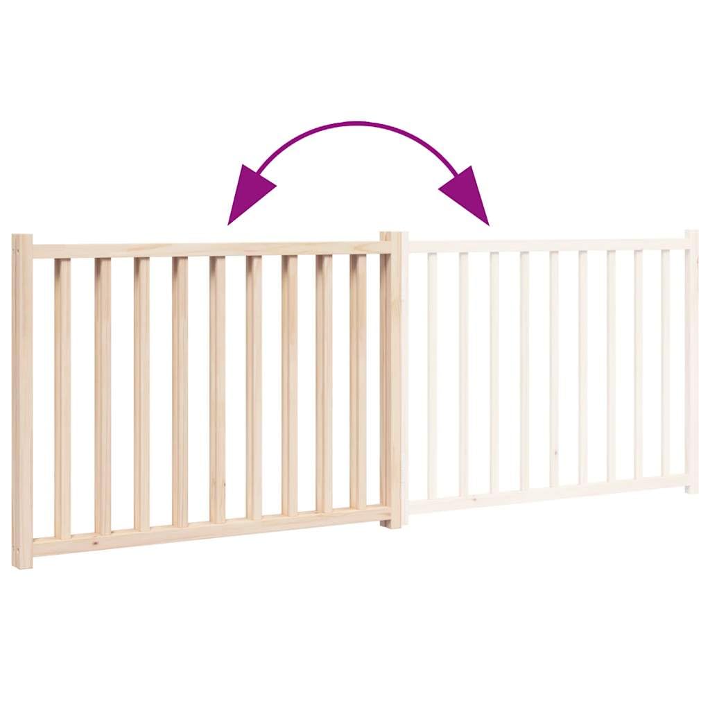 Puerta plegable para perros de madera maciza de abeto, 160 cm de ancho, independiente sin taladrar, ideal para caño de cachorros, valla para mascotas, protección segura en interiores y