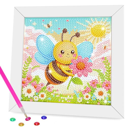 Nardoll Diamond Art Kits with Wooden Frame - Arts and Crafts - Dimond Art Painting by Numbers - GEM Art for Beginners Adult Home Wall Decor