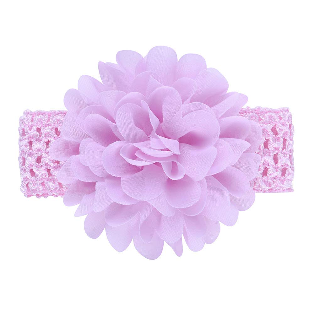 18 Pcs Bébés Filles Bandeaux En Mousseline De Soie Fleur Doux Élastique Bande De Cheveux Accessoires Cheveux pour Nouveau-nés Nourrissons Tout-Petits