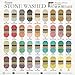 Scheepjes Stonewashed and RiverWashed Color Pack, 58 x 10 g (0.35 oz) skeins, Cotton/Acrylic Blend