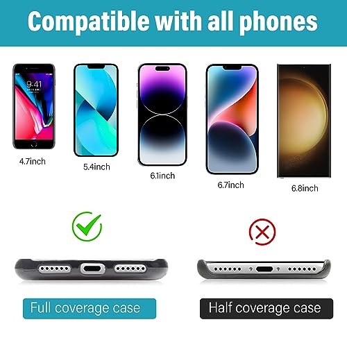 Qyoocom Patches de Cadena para TeléFono MóVil, Paquete de 6, Ultrafino, más Resistente, más Duradero, no es Fácil de Romper, se Adapta a Todas las Colgante para Movil Negro - imagen 2