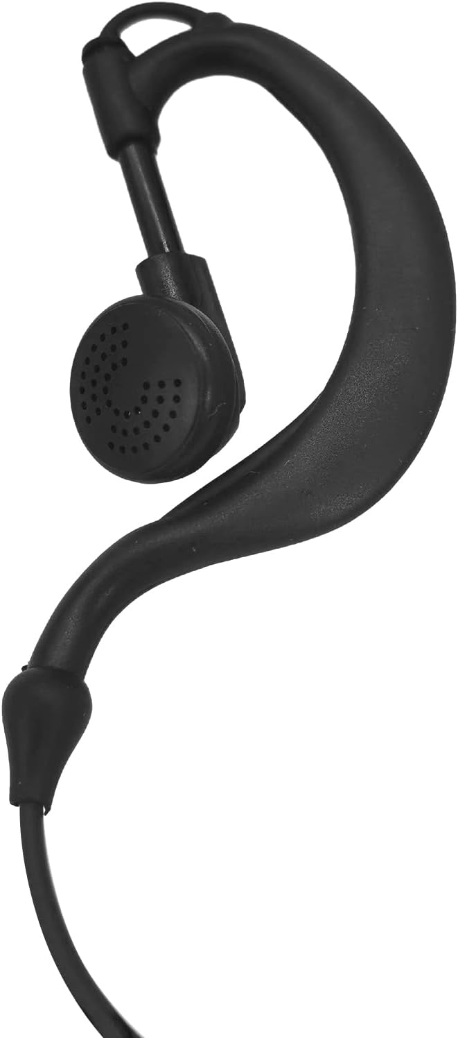 2 Way Radio Earpiece with PTT Mic for Motorola Yaesu Vertex standard VX-261 EVX-261 EVX-531 EVX-534, Walkie Talkies Speaker Microphone G Shape Ear-Hook Headset (6 pack)