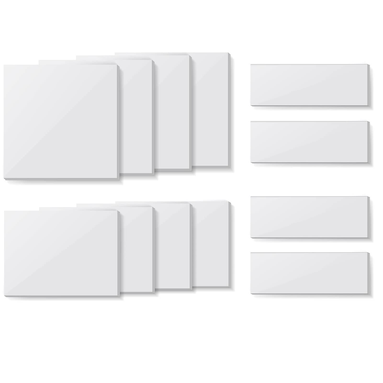 600 Pcs Transparent Sticky Notes Pad, 12 Packs Clear Sticky Notes for Books Message Reminder, Waterproof self-Adhesive Translucent Sticky Notes (3 x 3/3 x 2/3 x 1 Inch)