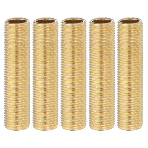 Niple de tubo de latón duradero de 1/8IP con diseño hueco para reparar lámparas de mesa
