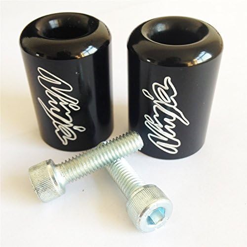 XKMT-Compatible with Kawasaki Ninja Ex 250 Ex500 Ex650R Zx6R-636 Zrx1100 Zzr1200 Black Bar Ends [B00YWBVFT8]