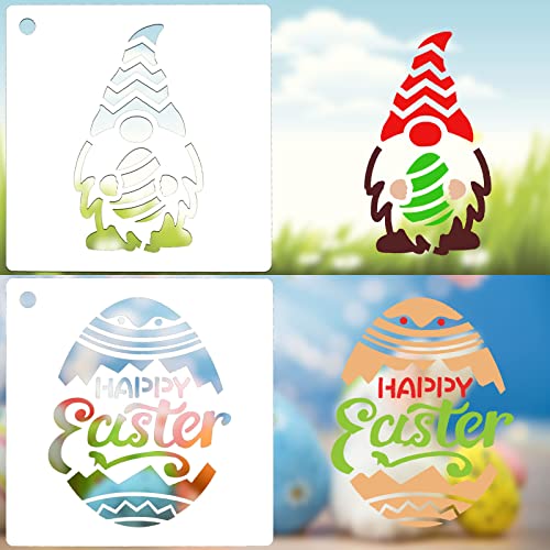 Stencil di pittura di Pasqua, stencil di uova di