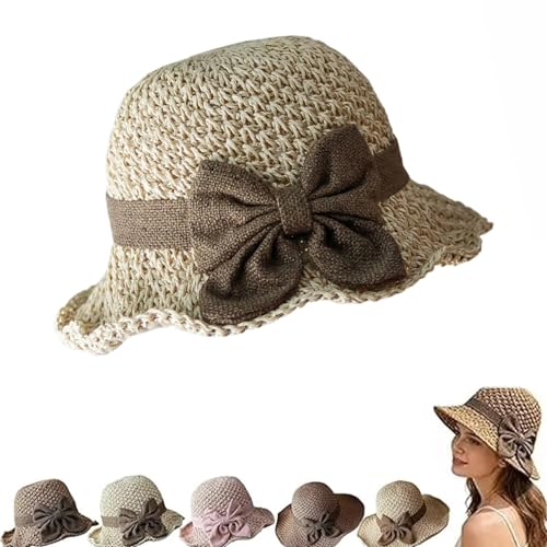 Sombrero Paja Plegable para Mujer con Ala Ancha miniatura 5