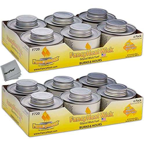 Chafing Dish Fuel Cans – Includes 12 Wick Candle Chafing Fuels, Burns for 6 Hours (8.0 OZ) for your Cooking, Food Warming, Buffet and Parties.