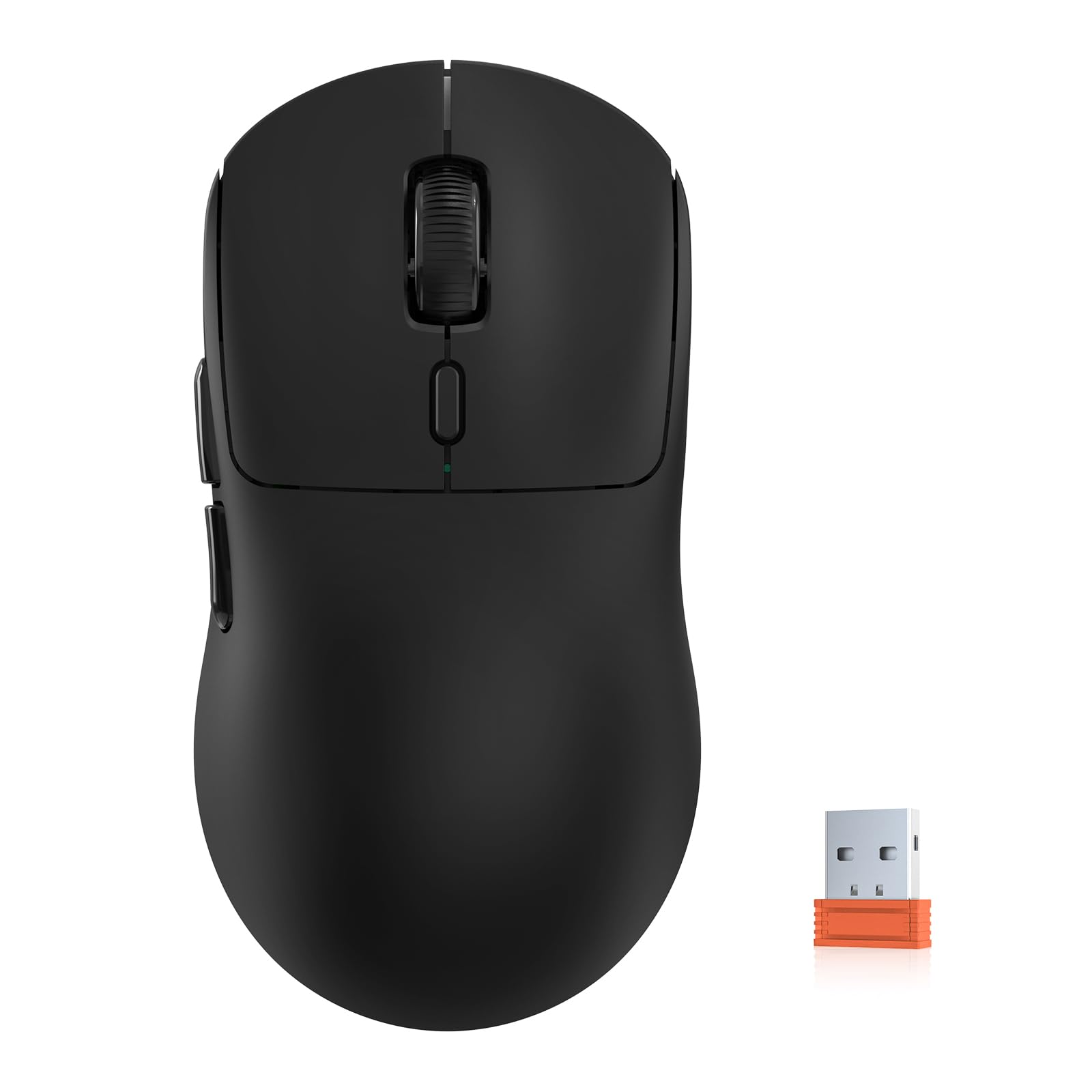 KYSONA Wireless Gaming Mouse Ultralight 55g, 3395 Lag-Free Sensor, 26K DPI, 80Hrs Long Battery Life, 6 Programmable Button for PC, 3 Modes (2.4G/Wired/BT), Win with M600v2, Black