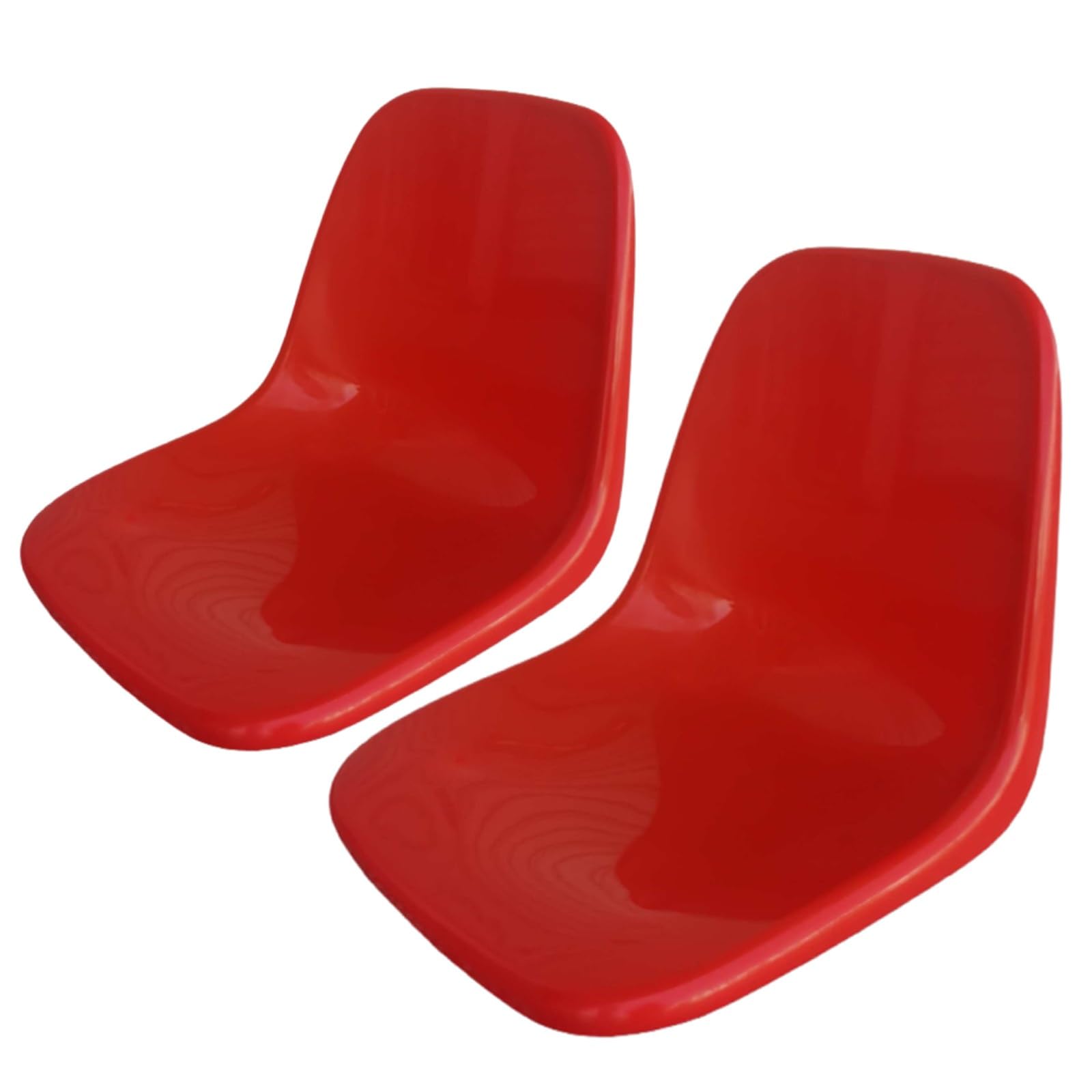 Juego de 2 sillas ergonómicas con respaldo de plástico, cómodos asientos de 12 cm de alto para comedores, estadios y zonas de espera