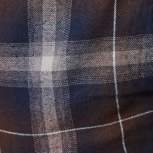 Dickies Men's Fleece Hooded Flannel Shirt Jacket with Hydroshield, Ink Navy/Chocolate Brown/Clear Blue Ombre, S - Image 4