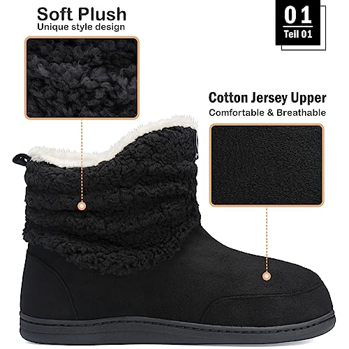 Men Women Slipper Boots Winter Indoor Outdoor Bootie Slippers Plush Fleece Memory Foam House Shoes2