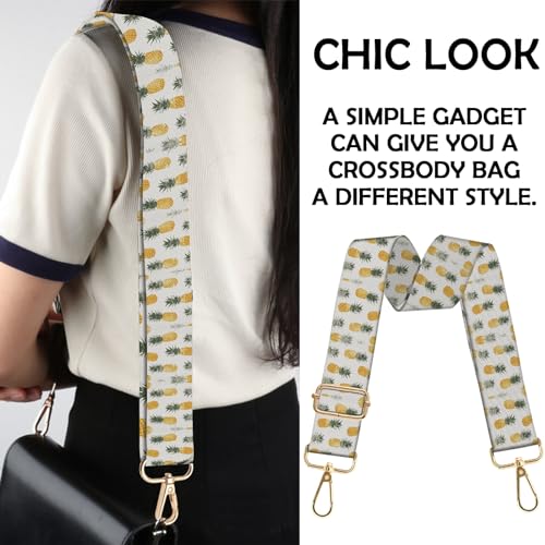 Image of Purse Strap Crossbody Shoulder Canvas Straps 1.5 inch Wide Replacement Adjustable Aesthetic Cute for Women Girls Bag