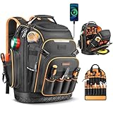 Tool Backpack, HVAC Tool Bag with Molded Base, Full...