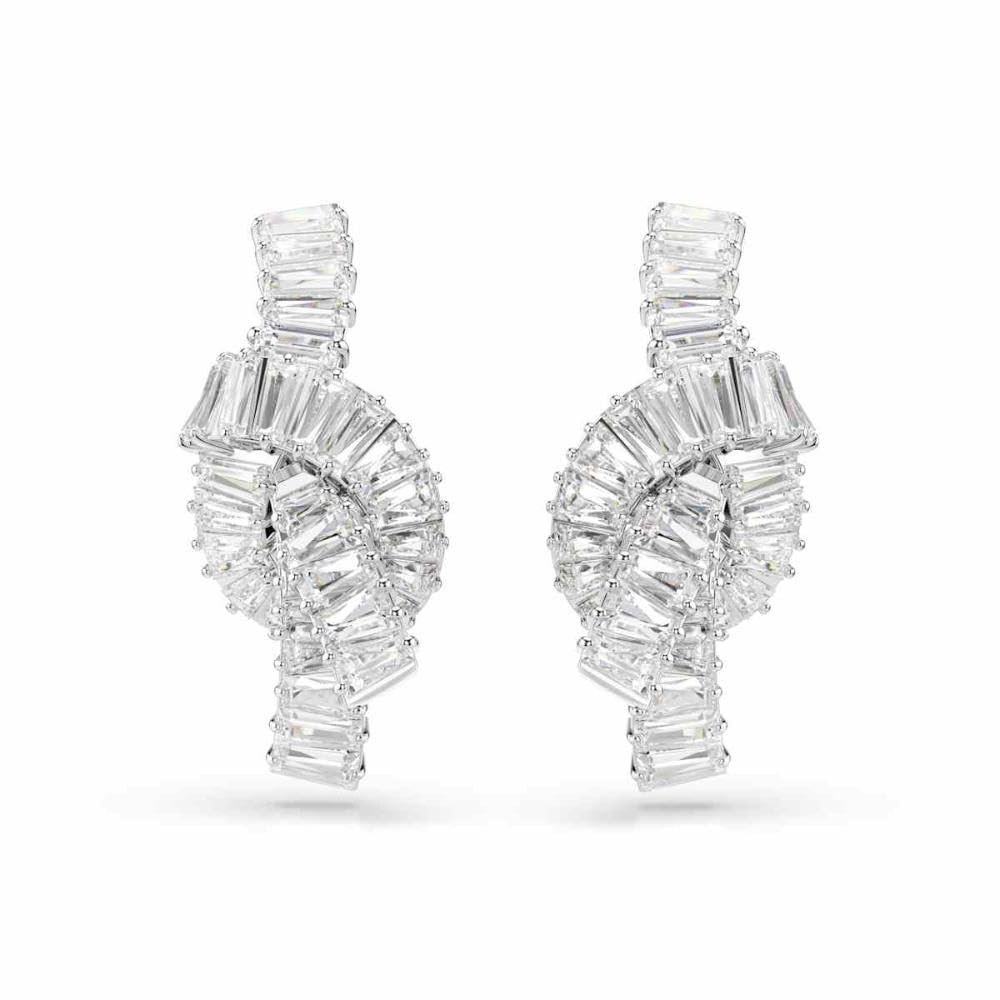 Swarovski Matrix Collection, Knot, White, Rhodium plated