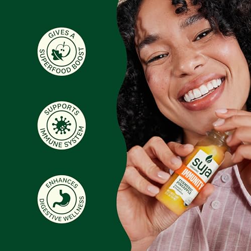 Suja Organic Immunity Defense Shot (10 Pack) with Turmeric and Ginger | Immunity Boost & Support | Functional Shots | Cold-Pressed Juice with Live Probiotics | Plant-Based & Gluten-Free (10 Pack)